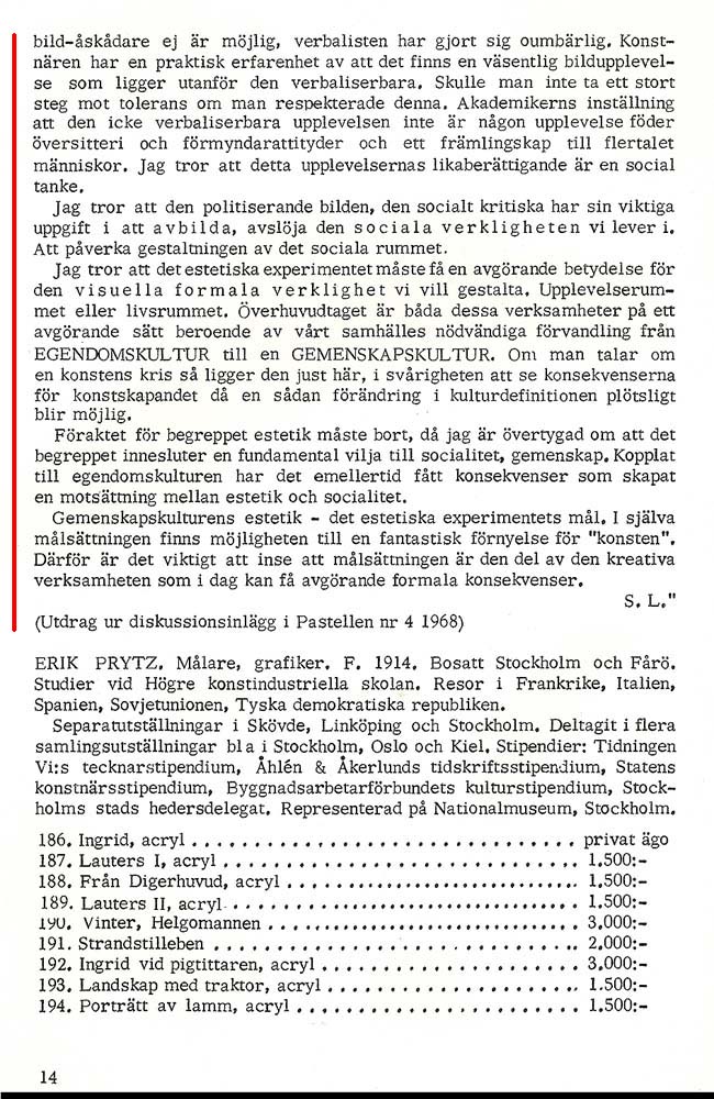 Gotlands fornsal 'Ars Baltica IV' Visby 1970 — bild 4