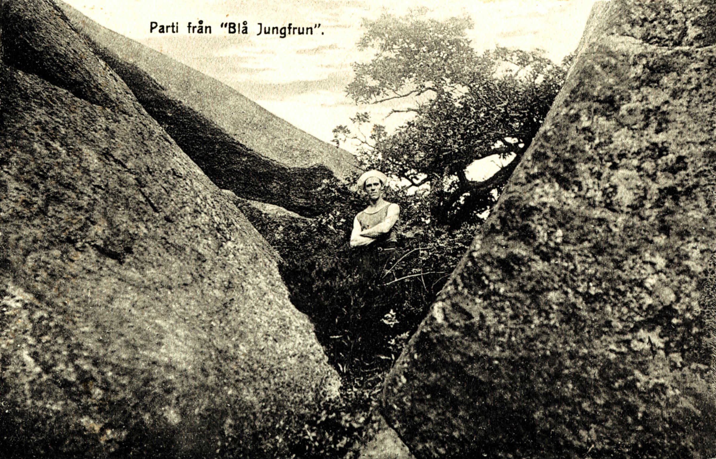 Bergsskreva från klippön Blå Jungfrun, Kalmarsund