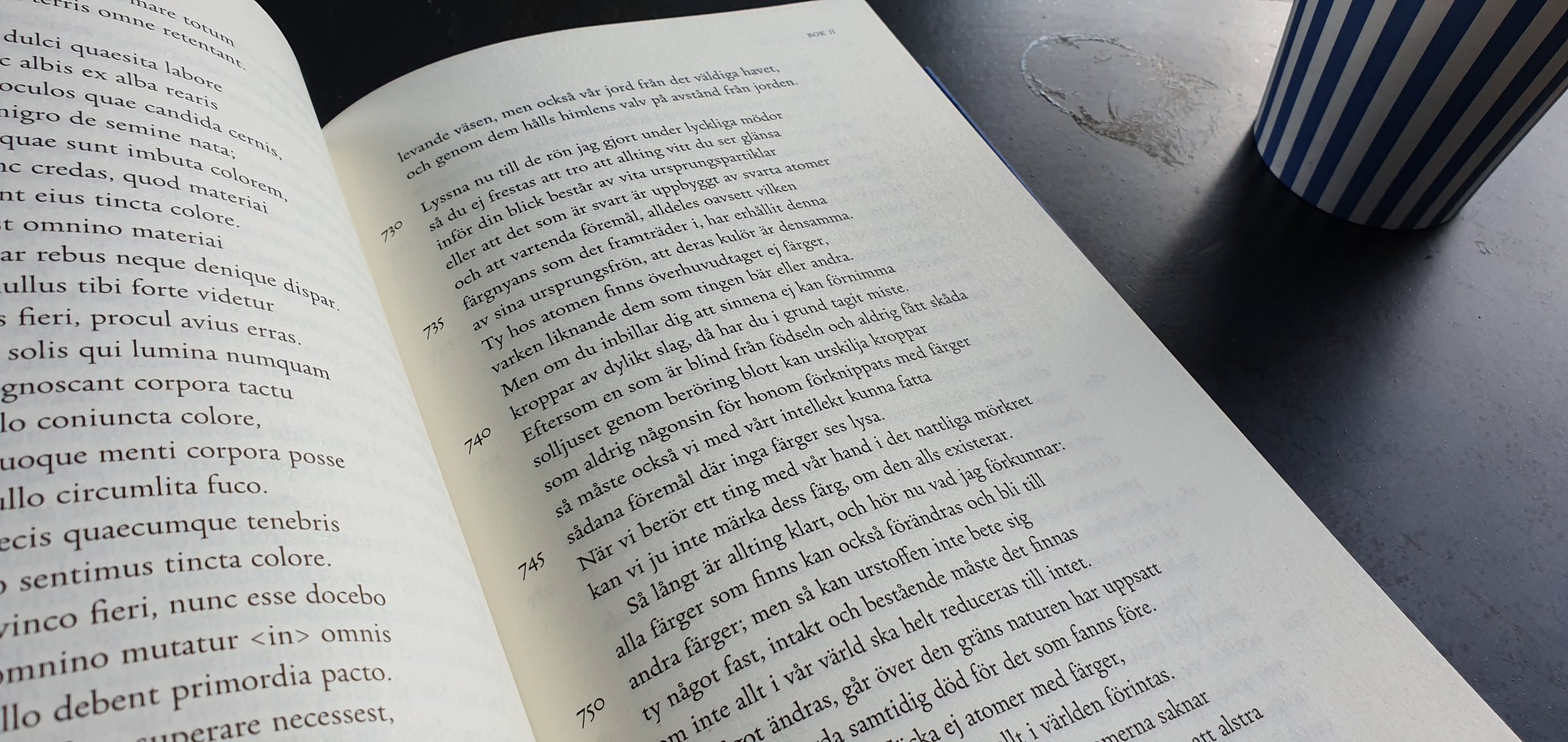 ur "De Rerum Natura (Om universums natur", Titus Lucretius Carus, 99 f.Kr–55 f.Kr