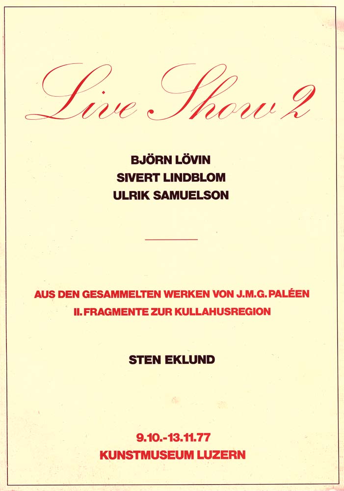 Kunstmuseum Luzern — Live Show II