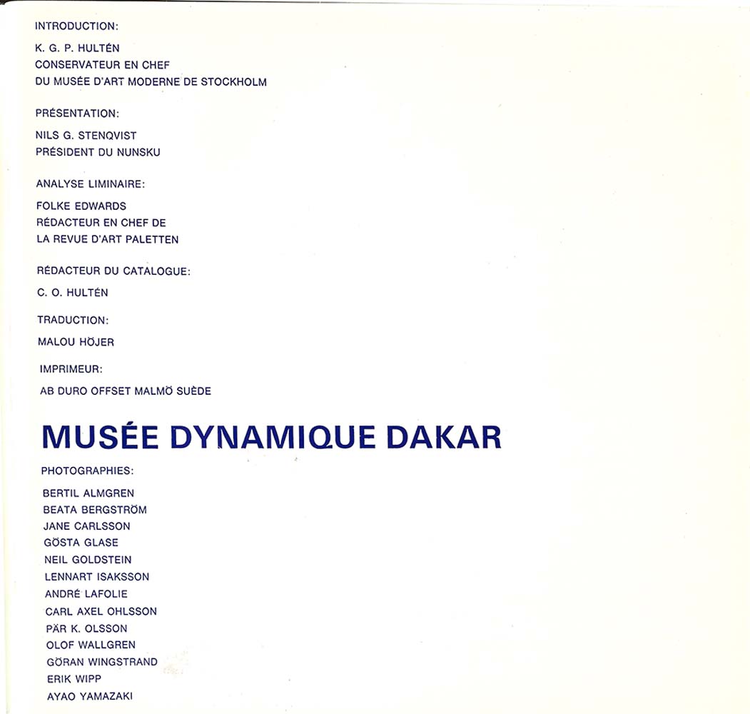 Images du Nord – Art Suédois, Musée Dynamique Dakar 1973 — bild 4