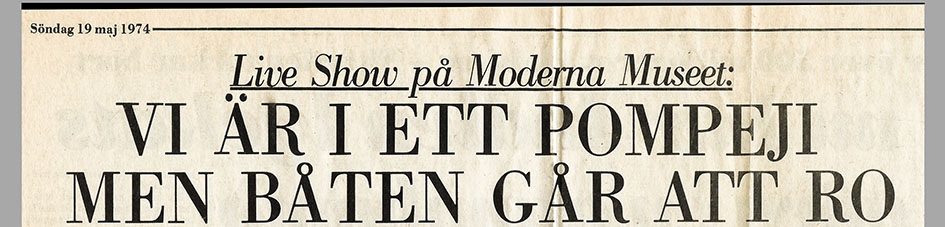 Vi är i ett Pompeji — om Live Show — sida 1
