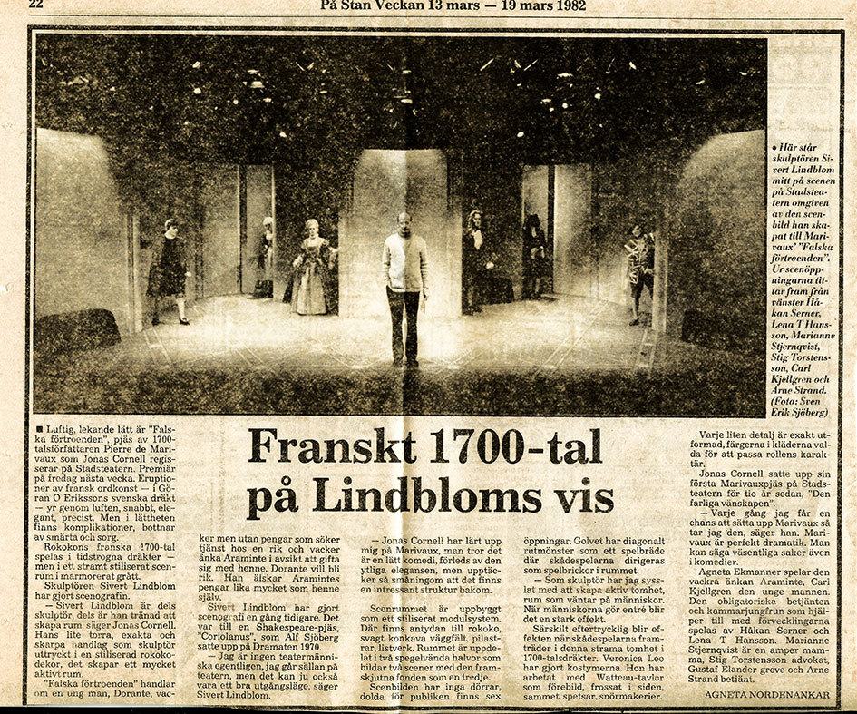 Falska förtroenden av Marivaux, Stockholms Stadsteater, 1982 — bild 9