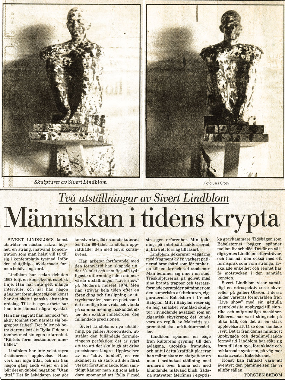Recension Galleri Aronowitsch — DN 1981 — sida 1