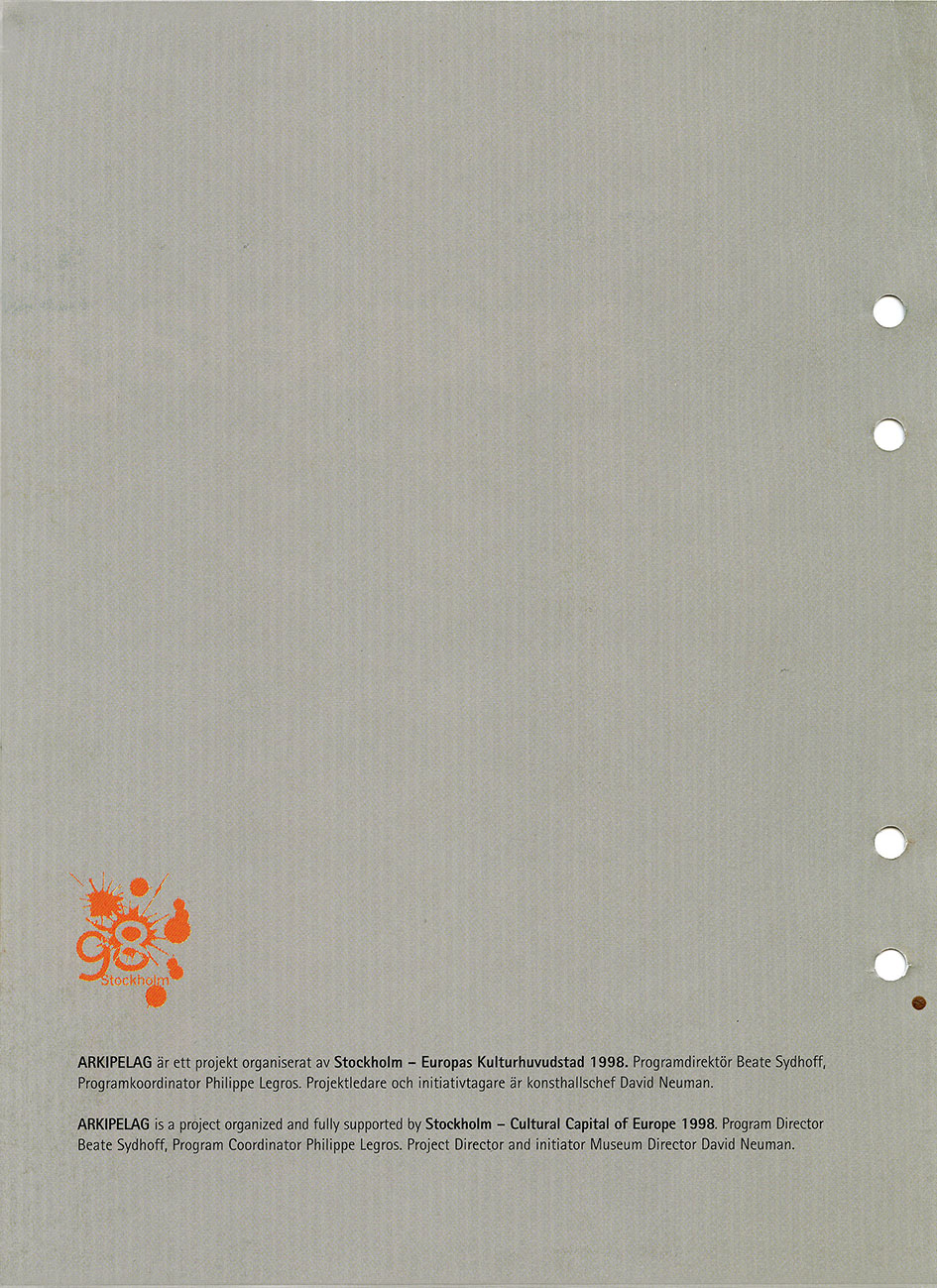 ARKIPELAG — Stockholm, Europas kulturhuvudstad 1998 — bild 8