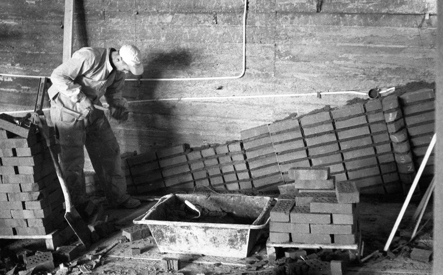 Tegelvägg, Gustav Adolfs församlingshem, Borås 1957