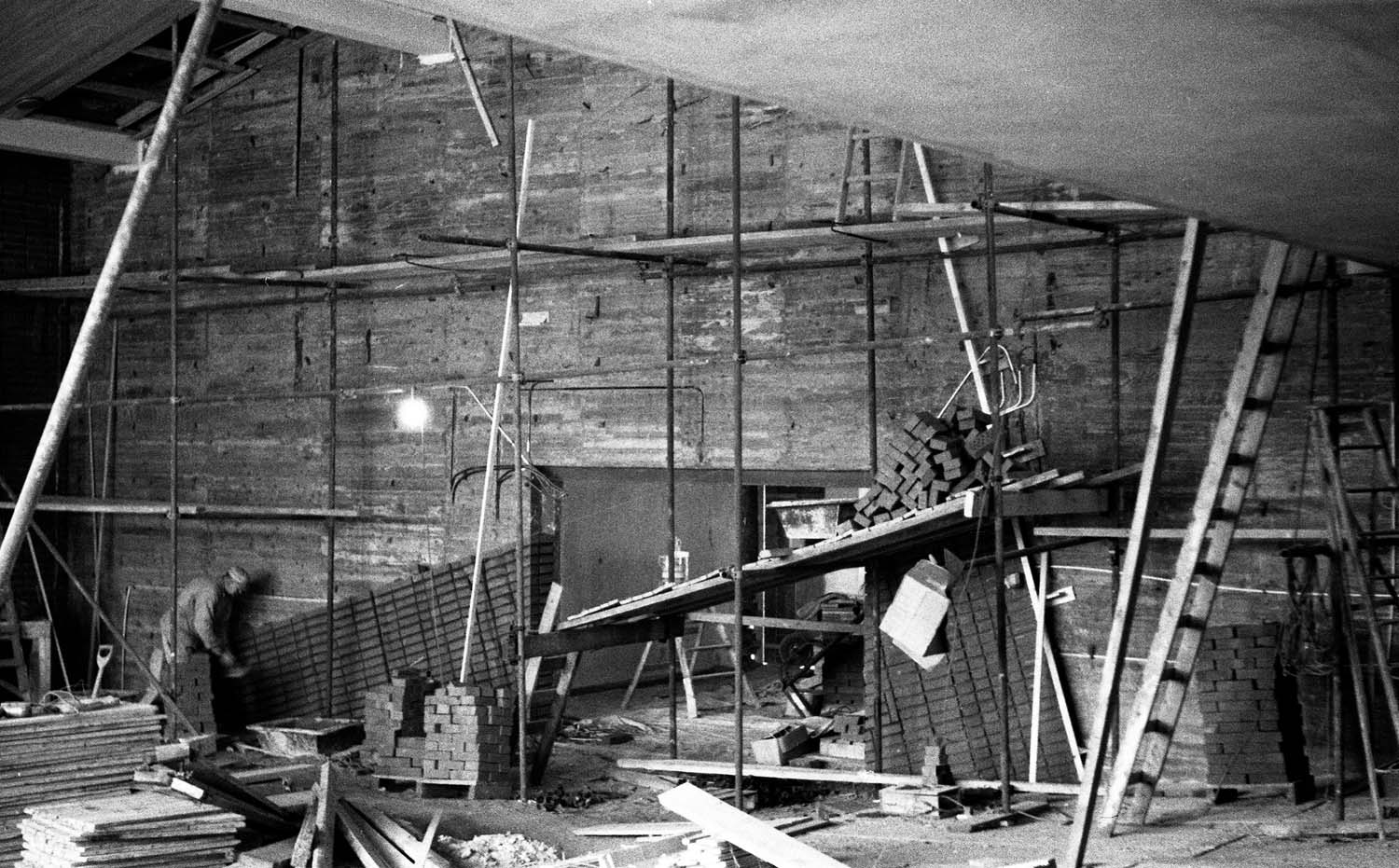 Tegelvägg, Gustav Adolfs församlingshem, Borås 1957