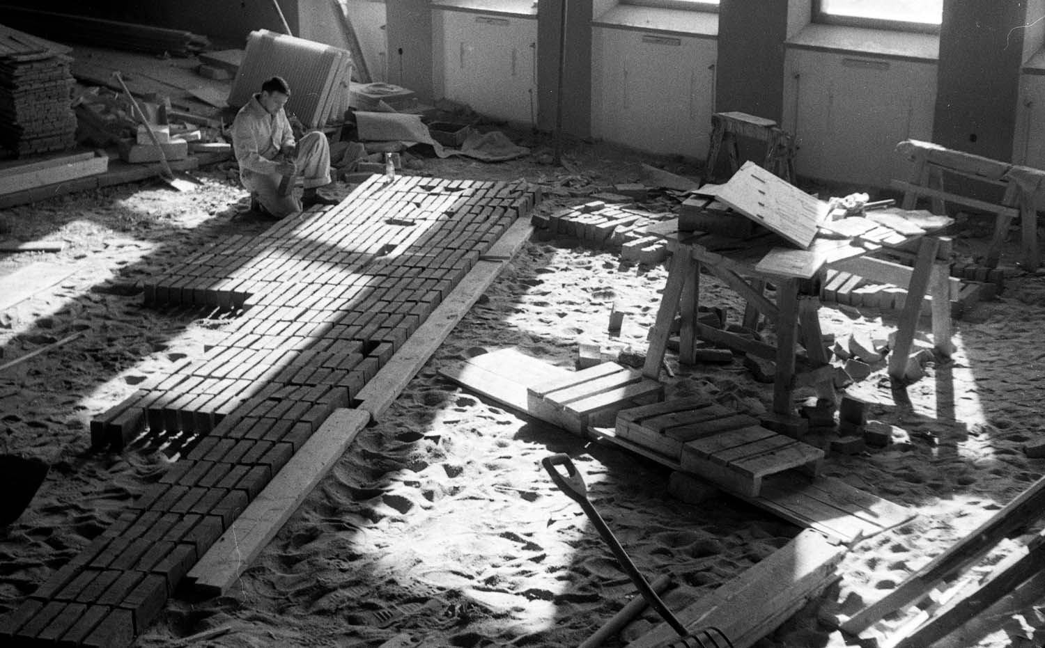Tegelvägg, Gustav Adolfs församlingshem, Borås 1957