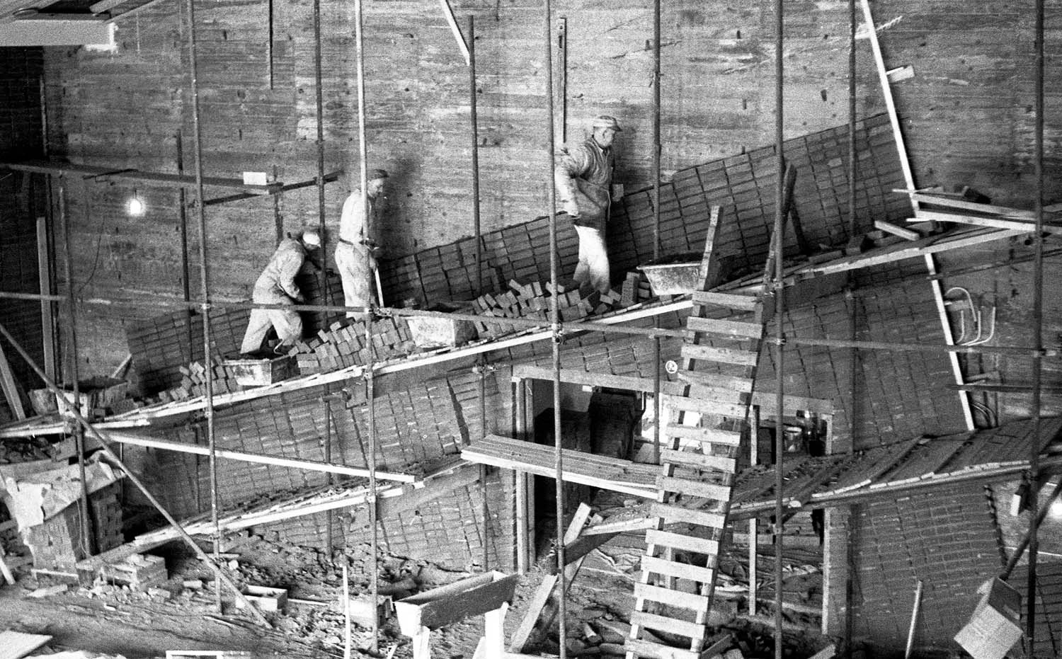 Tegelvägg, Gustav Adolfs församlingshem, Borås 1957