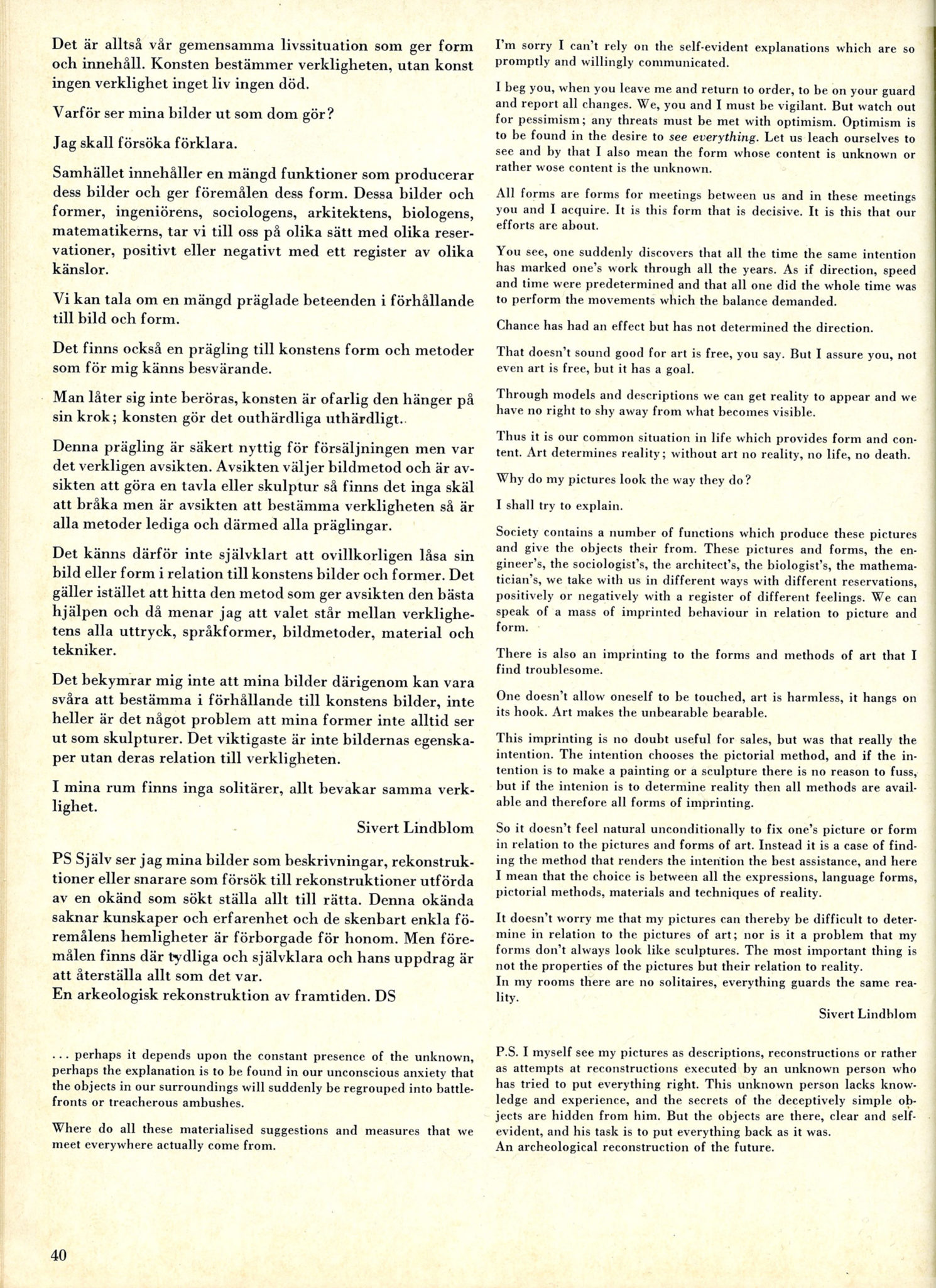 Katalog — 12 svenska skulptörer, Malmö Konsthall 1975 — bild 6
