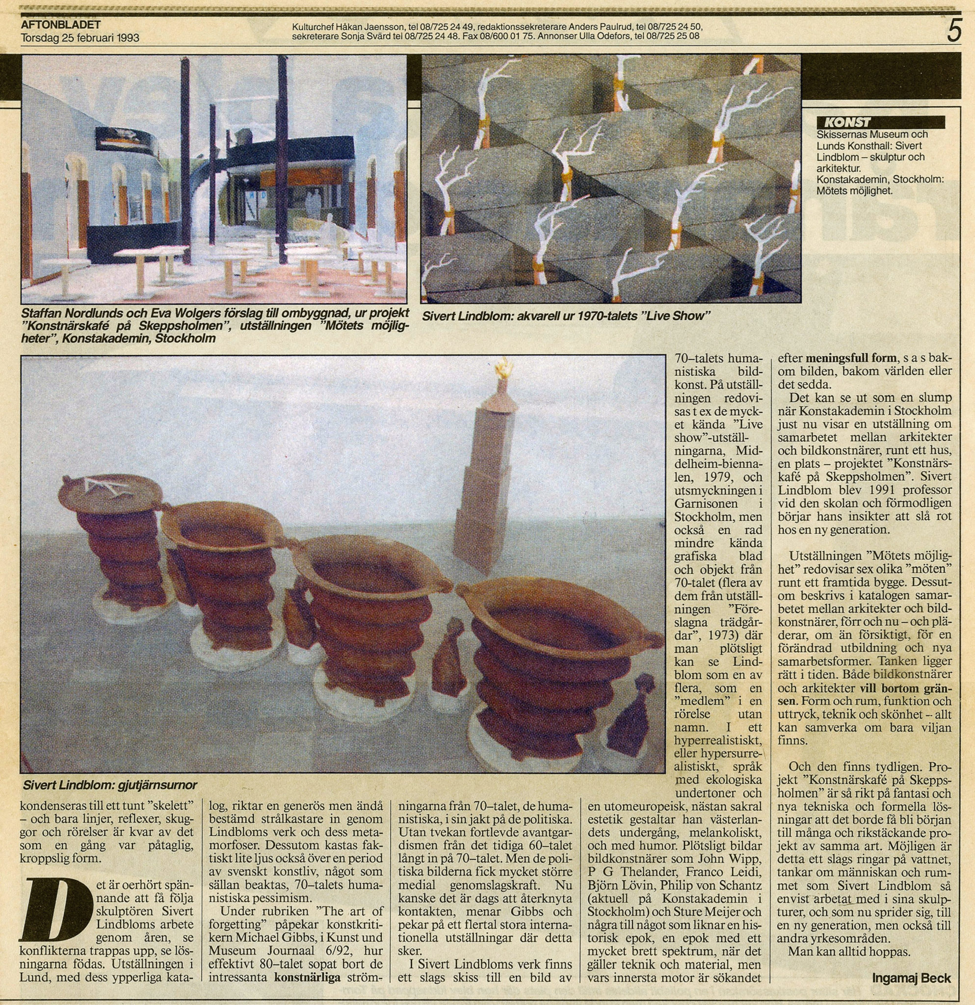 Aftonbladet 25.02.93 — sida 1