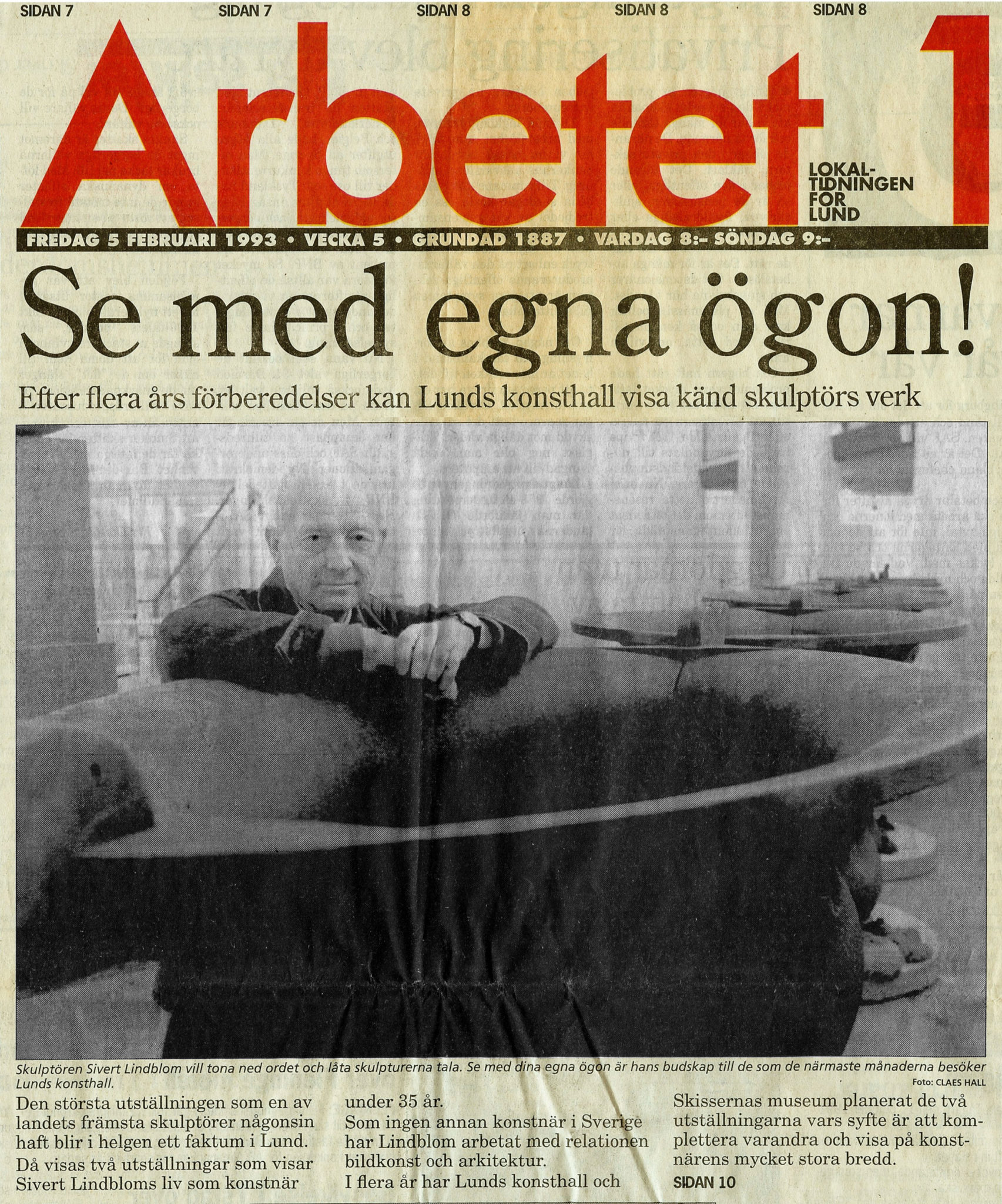 Arbetet 5.02.93 — sida 1