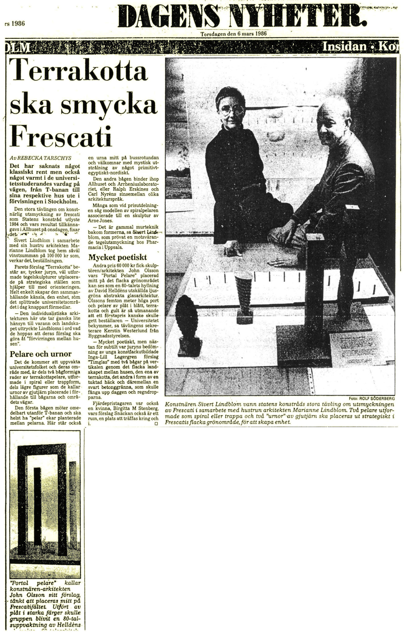 Frescati — DN 6.03.86 — sida 1